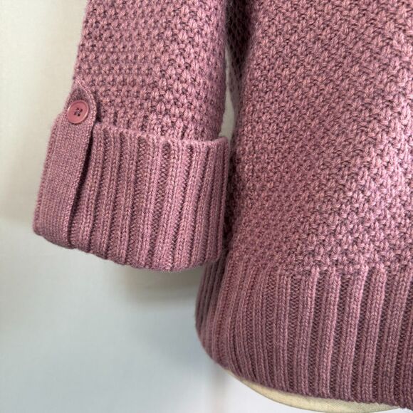 Talbots Petites Cowl Neck Cable Knit Sweater, Lavender Wool Alpaca Sz. Sm 2/$50 - Picture 5 of 11